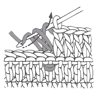 Как вязать изнаночный рельефный (вогнутый) столбик крючком